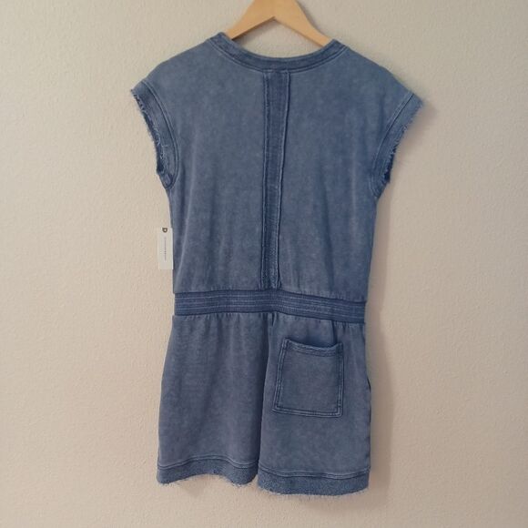Anthropologie Daily Practice Romper Shorts 100% Cotton Faux Wrap Top. NWT - Picture 7 of 15